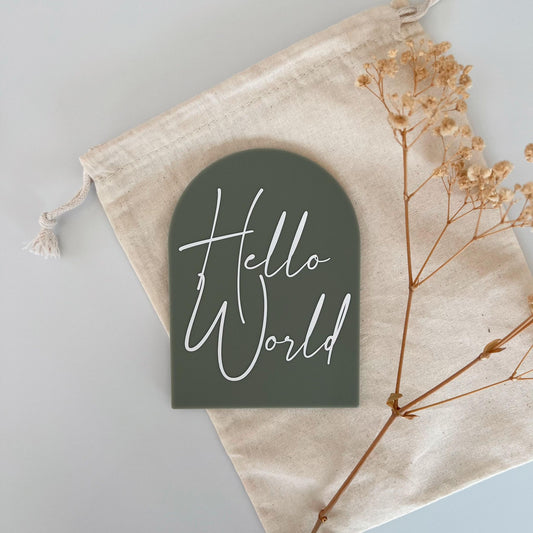 Hello World | Acrylic Disc | SAGE