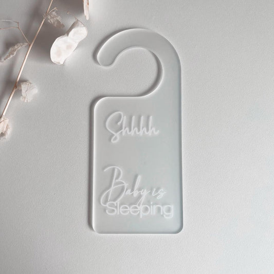 FROSTED | Acrylic Baby Sleeping Sign
